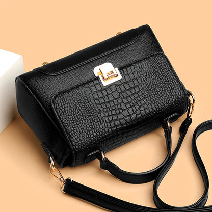 Large Capacity Leather Crossbody Handbag for Women