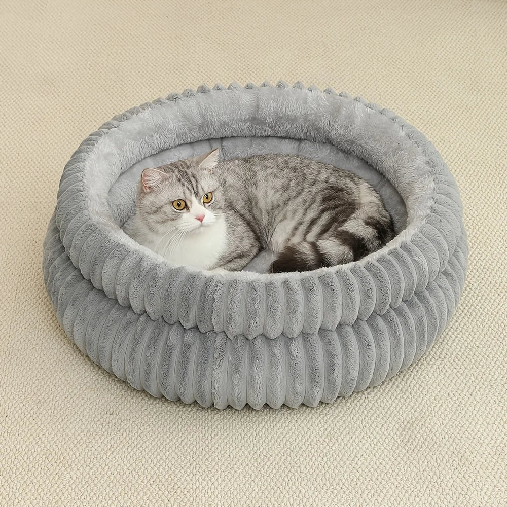 Plush Round Pet Nest Bed