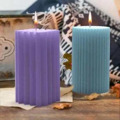 3D Silicone Cylinder Candle Mold