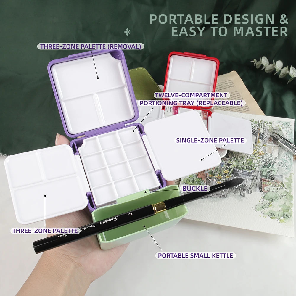 SeamiArt Portable Watercolour Palette Box