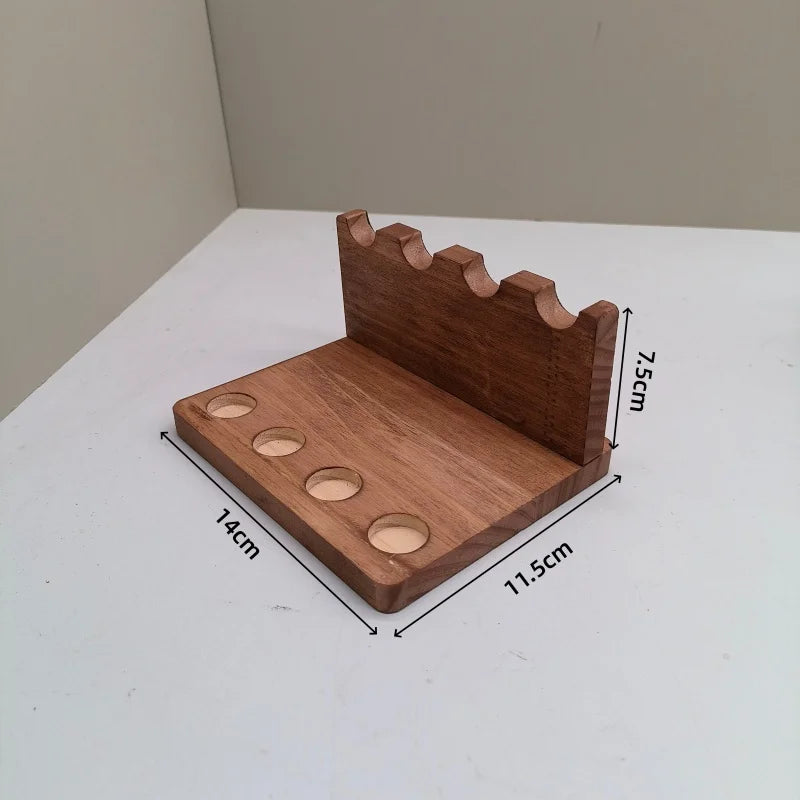 Walnut Wood Desk Organizer Stand