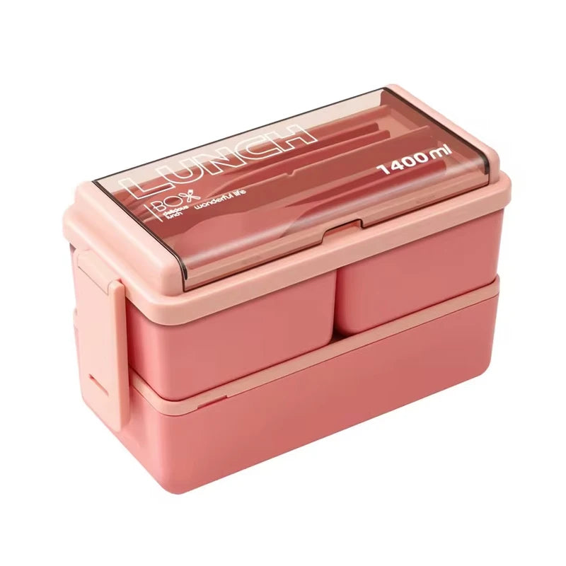 Portable Leak-Proof Lunch Box with Spoon & Fork