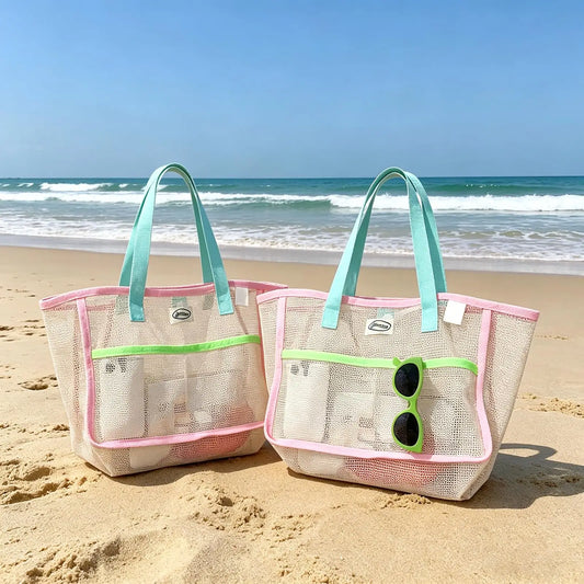 Foldable Mesh Beach Tote Bag