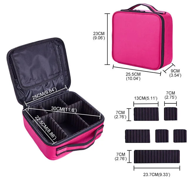 Professional Travel Makeup Organizer Case