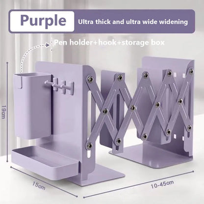 Expandable Desk Organizer with Bookends & Pen Holder