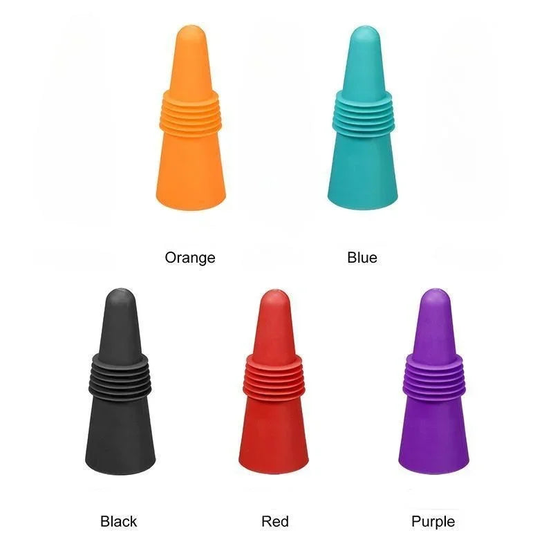 Silicone Wine Bottle Stopper Set