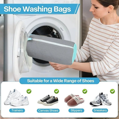 Reusable Shoe Washing Machine Laundry Bag with Zipper