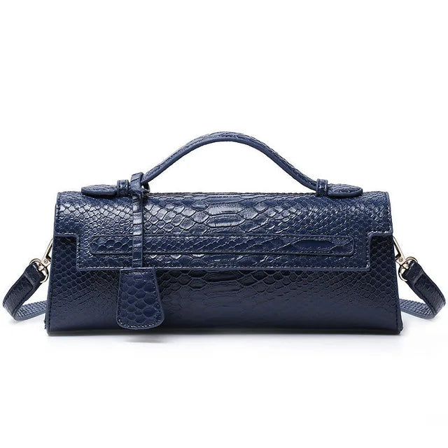 Ostrich Print PU Leather Shoulder Bag