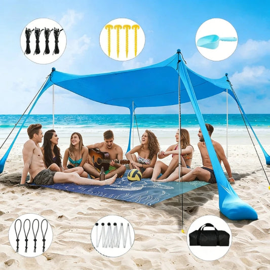 Portable Beach Canopy Sun Shelter for Camping & Outdoor Adventures