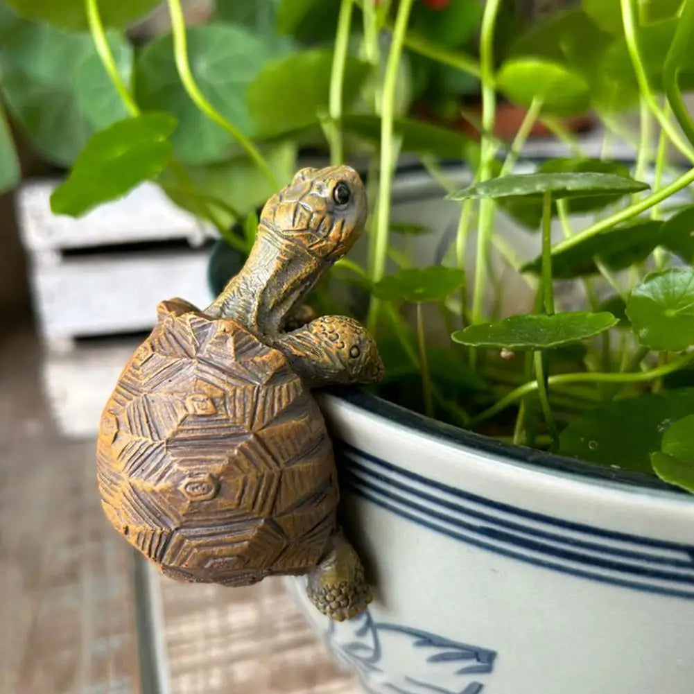 Resin Turtle Plant Pot Hanger Ornament