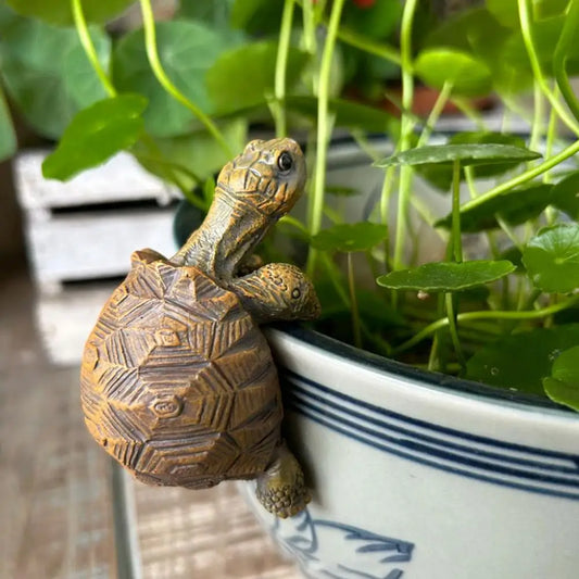 Resin Turtle Plant Pot Hanger Ornament