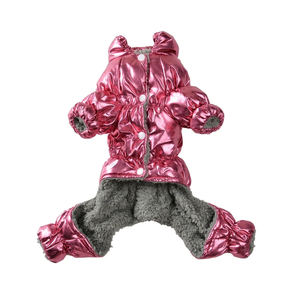 Winter Waterproof Dog Jumpsuit with Warm Fleece Lining