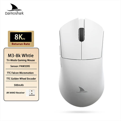 Darmoshark M3 V2 Ultralight Gaming Mouse with PAW3395 Sensor & 8K Polling