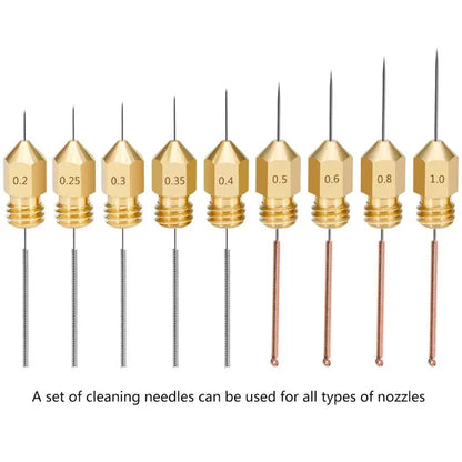 3D Printer Nozzle Cleaning Needle Set (0.2–1.0mm)