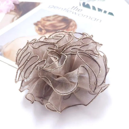 Women’s Double-Layer Floral Hair Scrunchie