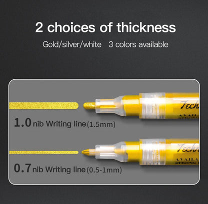 Metallic Acrylic Paint Marker Pens Set