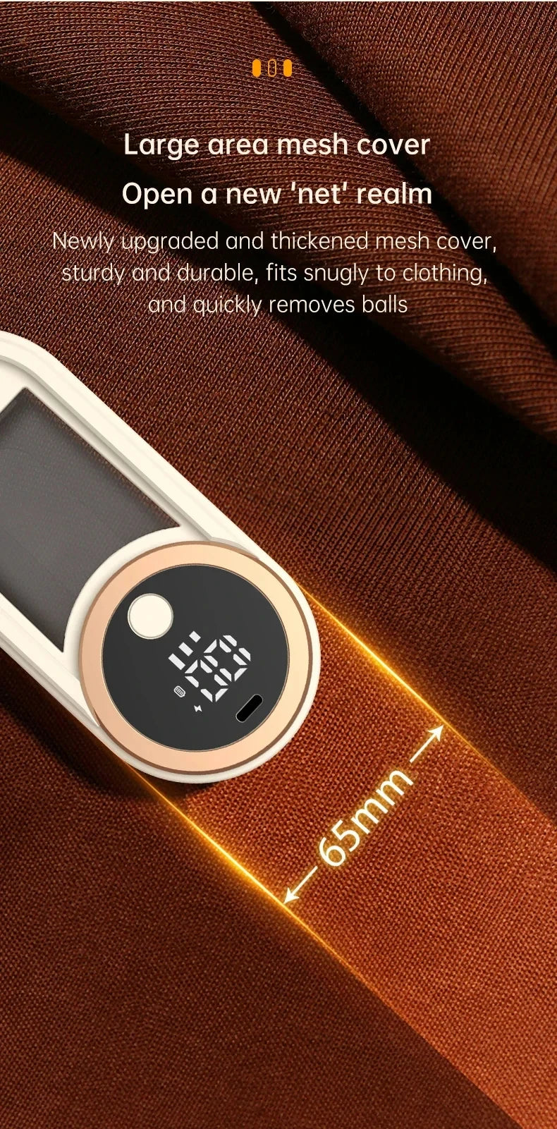 Portable Lint Remover with LED Display