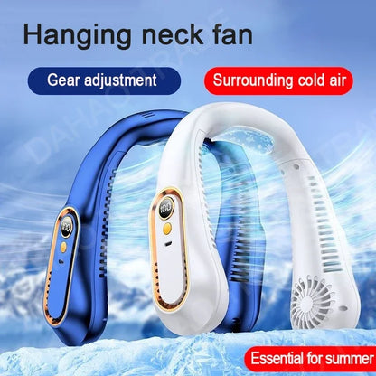 Portable Bladeless Neck Fan with LED Display