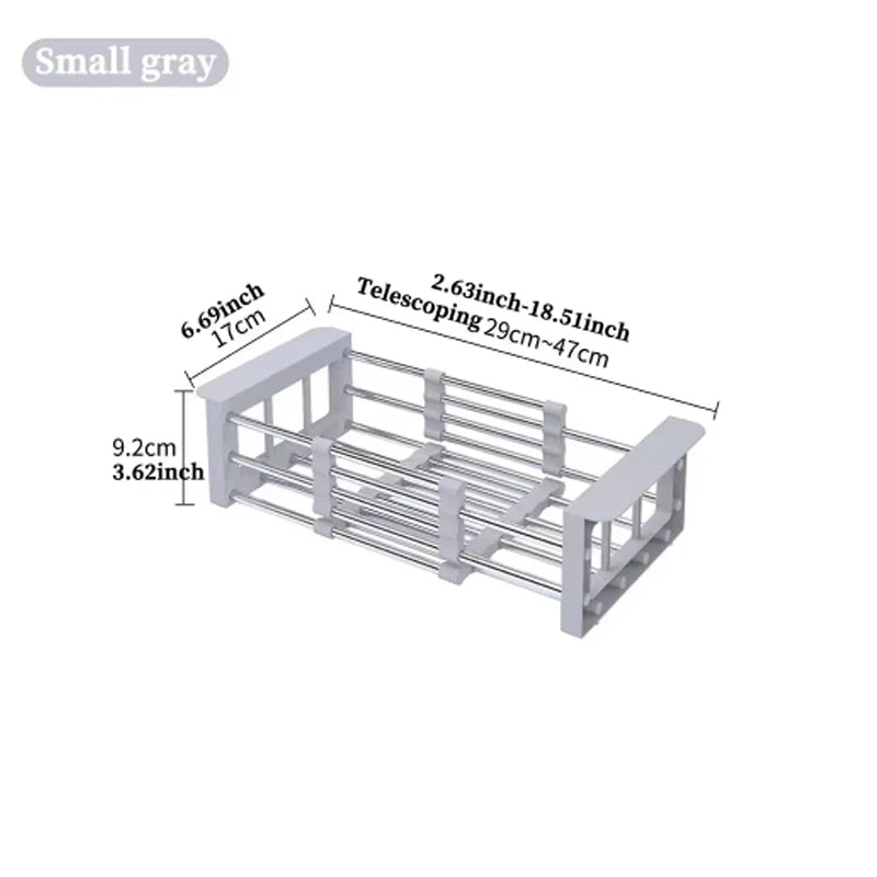 Expandable Stainless Steel Sink Colander Basket