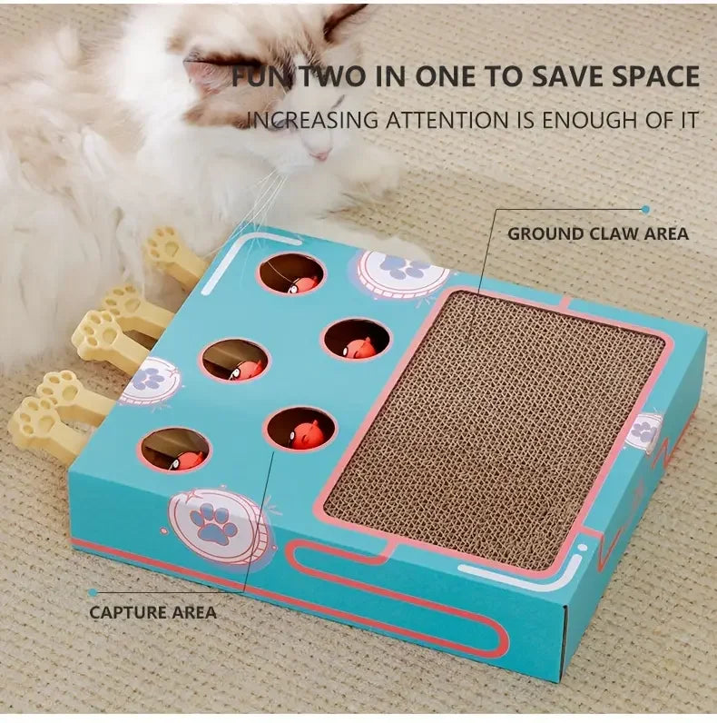 Interactive Pop-Up Cat Scratcher & Puzzle Toy