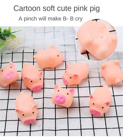Mini Squeaky Pig Dog Toy Set