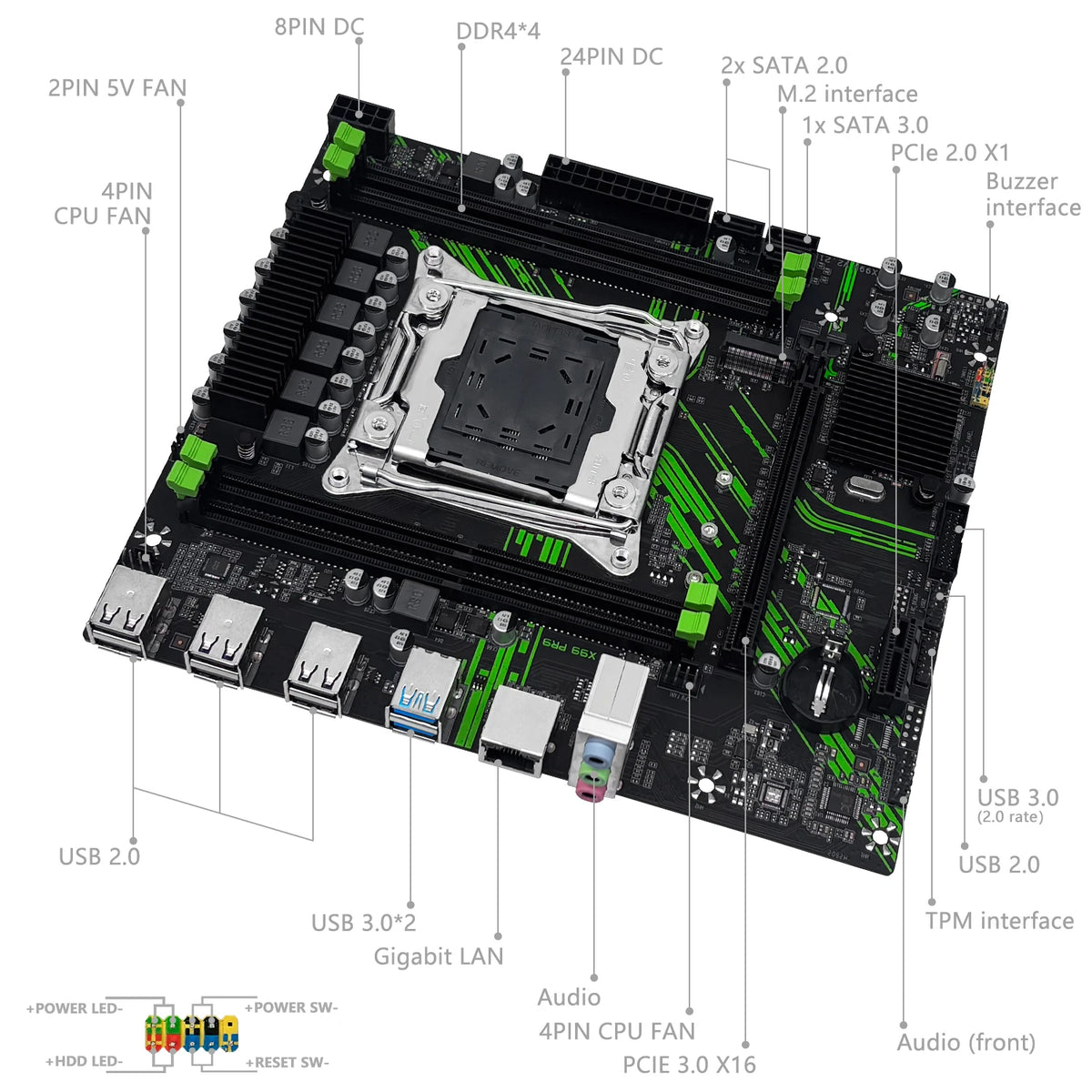 MACHINIST X99 PR9 LGA 2011-3 DDR4 Motherboard