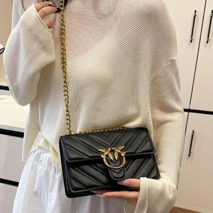 Luxury Quilted Leather Crossbody Handbag