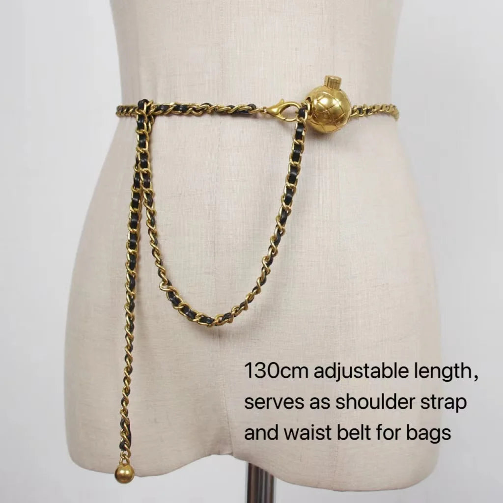 Women’s Quilted Chain Crossbody Waist Bag