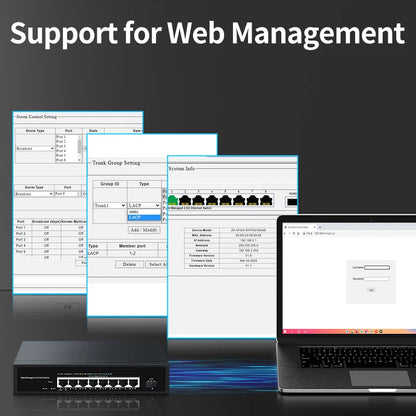 2.5GbE Web Managed PoE Switch with VLAN, QoS & LACP