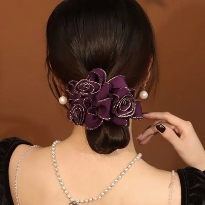 Women’s Double-Layer Floral Hair Scrunchie