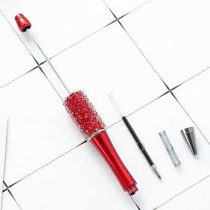 10Pcs DIY Plastic Beaded Ballpoint Pens