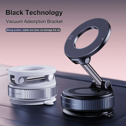 Foldable Magnetic Vacuum Suction Car Phone Holder