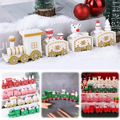 Painted Christmas Train Tabletop Ornament