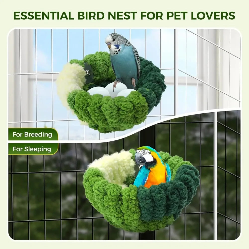 Plush Hanging Bird Nest for Cage
