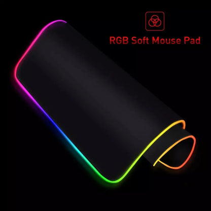 RGB LED Gaming Mouse Pad with Backlit Edge