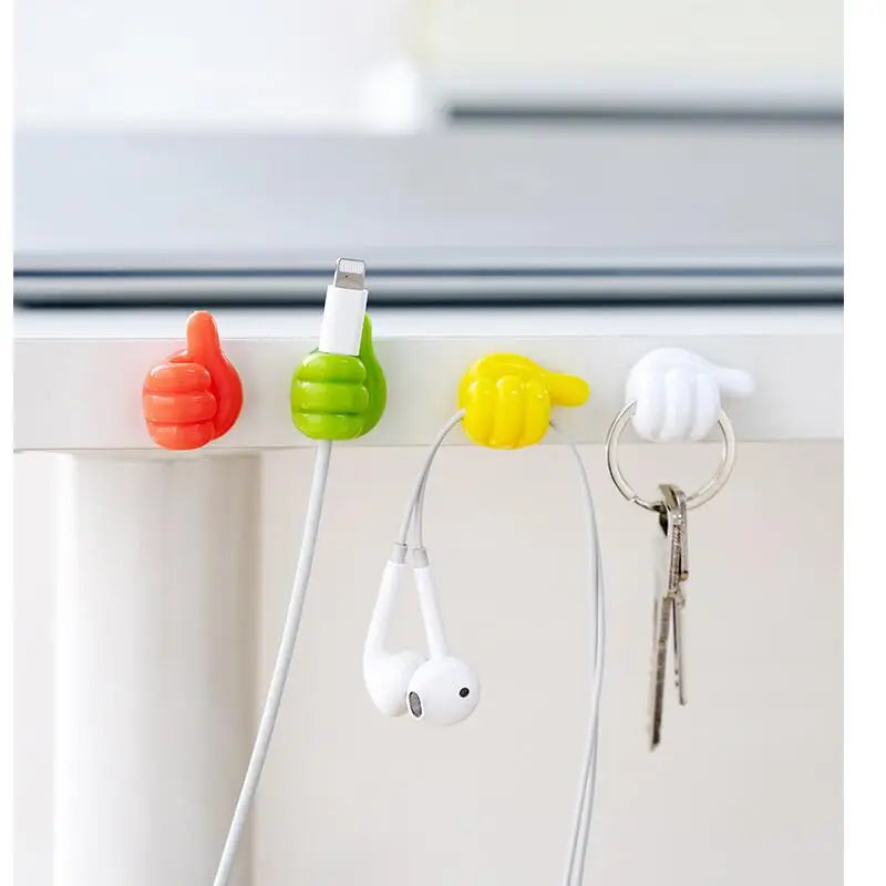 Thumb Silicone Cable Organizer Clips Set