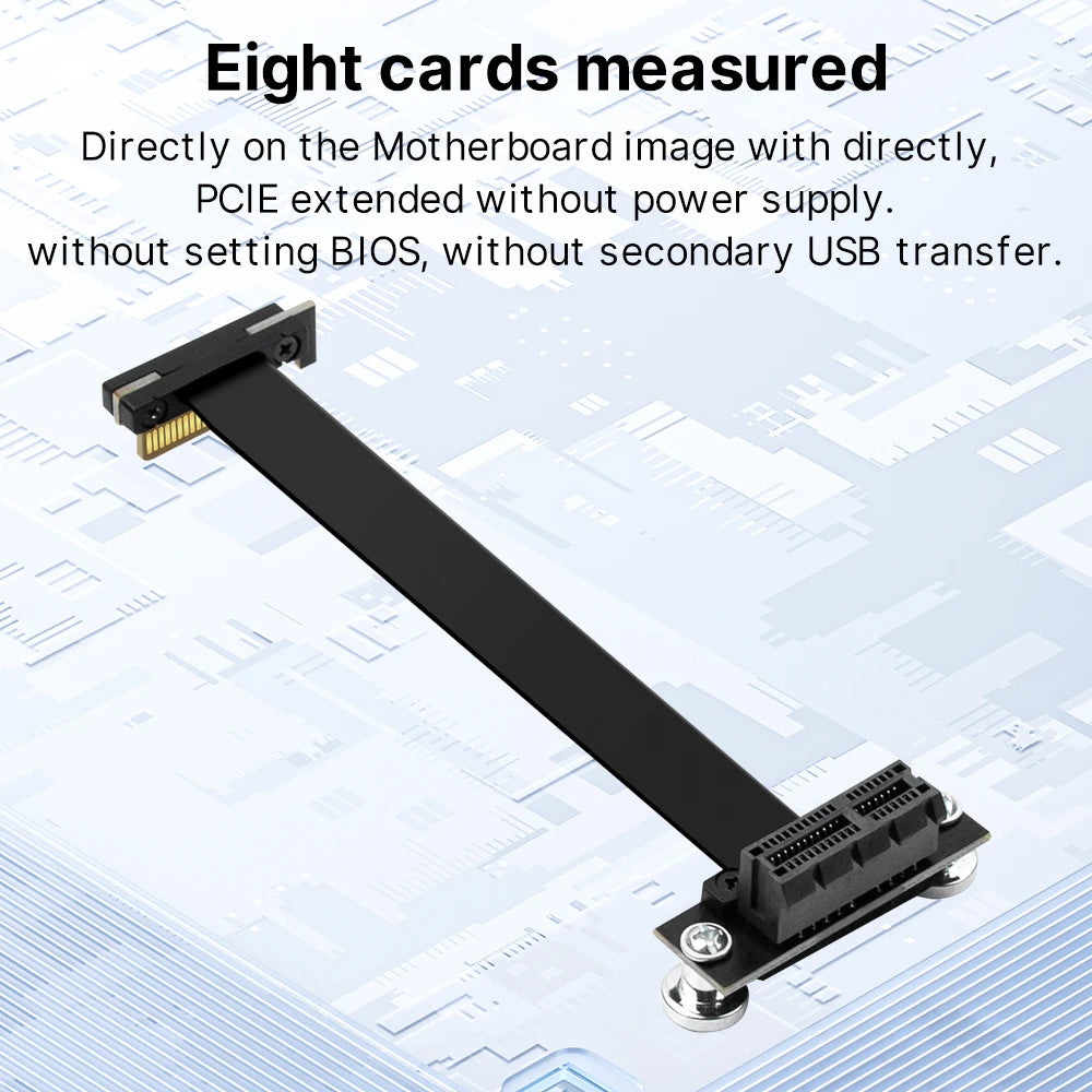 PCIe 3.0 x1 Right Angle Riser Extension Cable