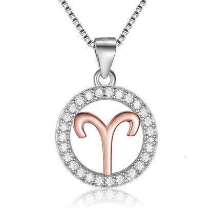 Long Chain 925 Sterling Silver Rose Gold Necklace