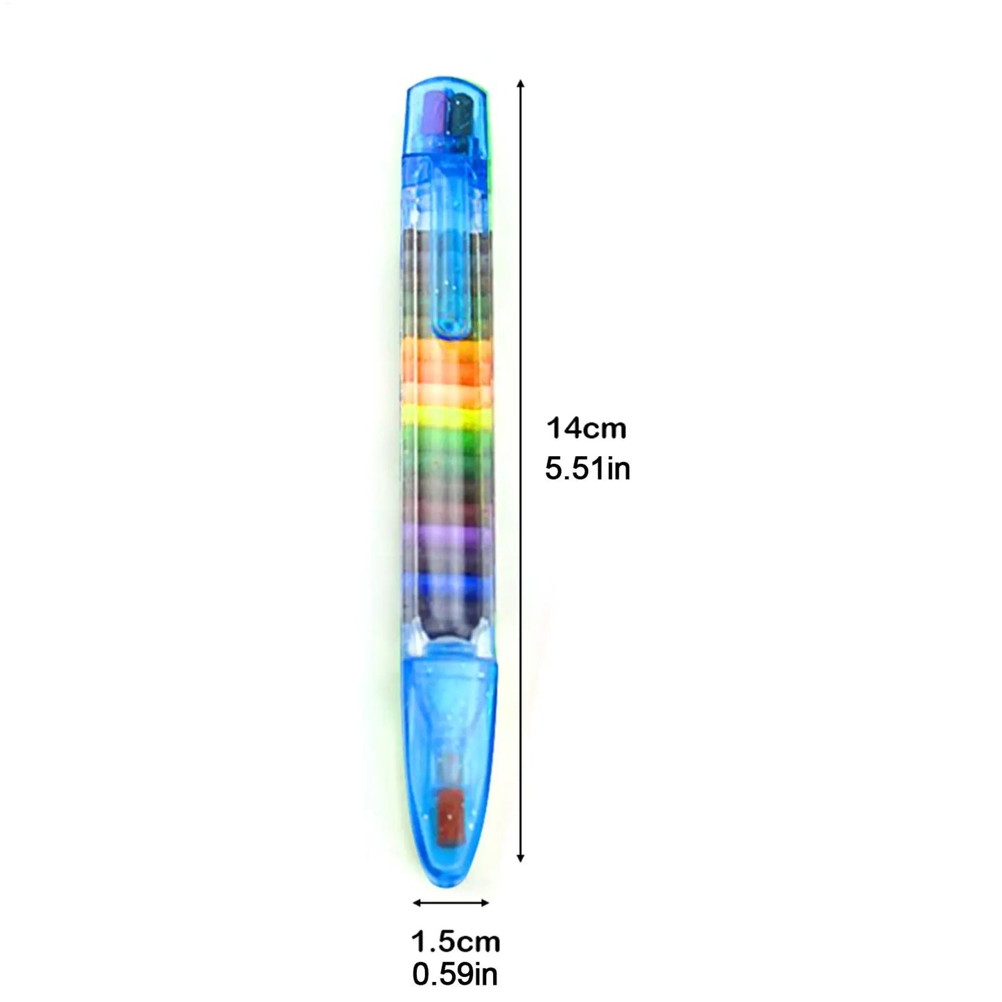 20-Color Rainbow Crayon Pen