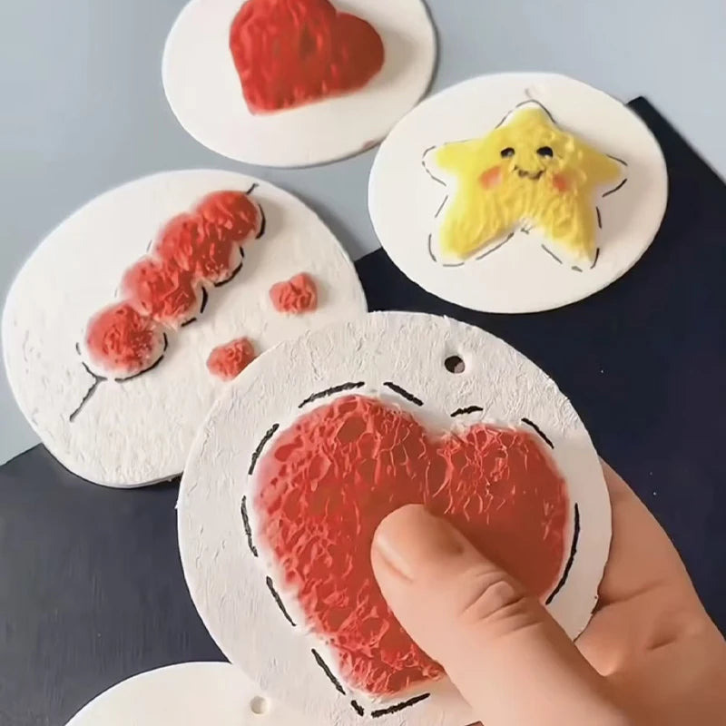 DIY Cotton Pulp Painting Shapes Set