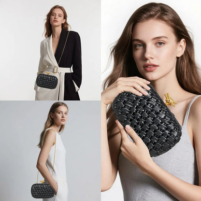 Handwoven Woven Evening Clutch Bag