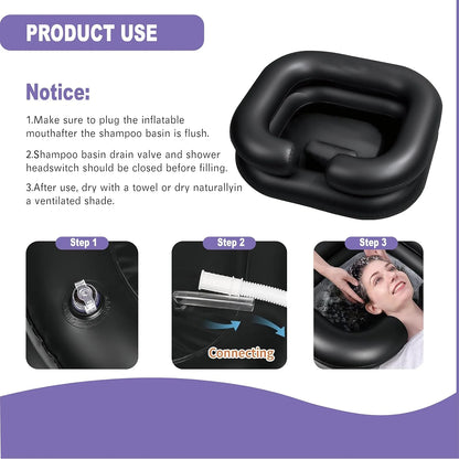 Inflatable Bedside Hair Washing Basin