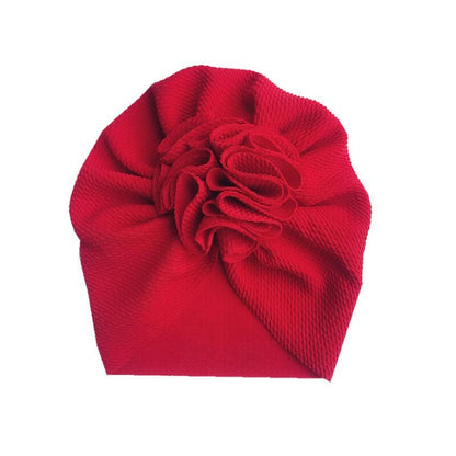 Cute Flower Baby Girl Hat Solid Color Newborn Infant Cap