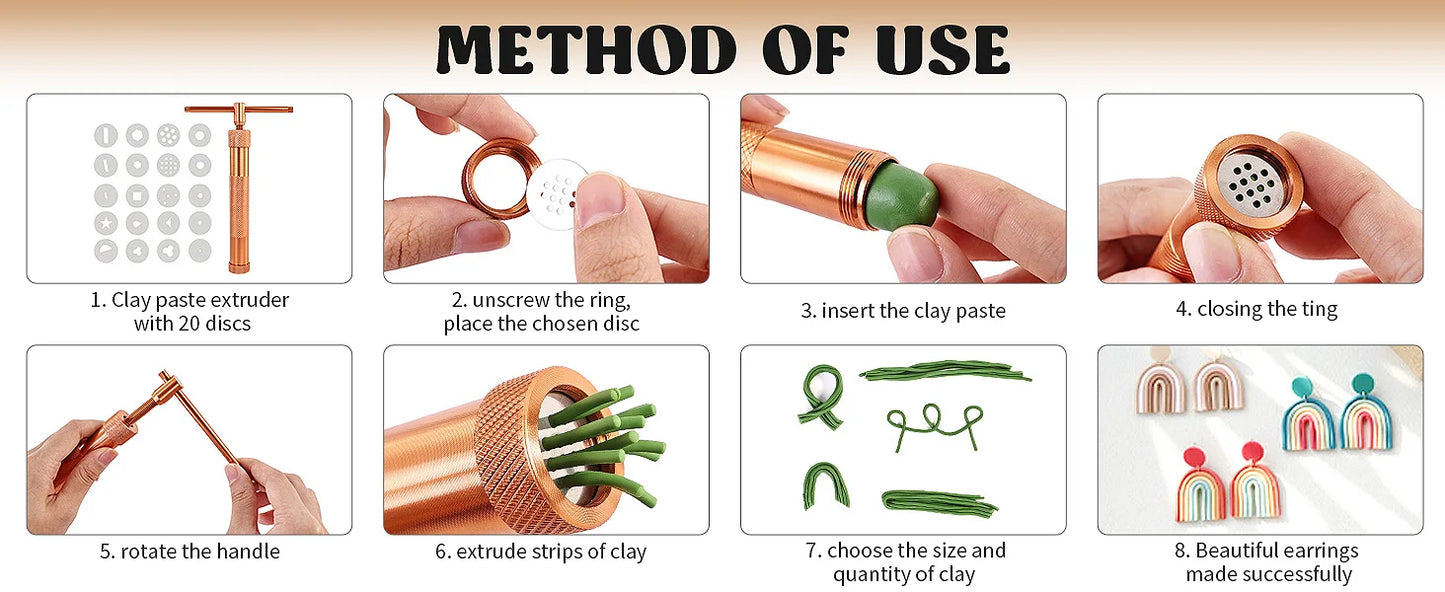 Polymer Clay Roller Machine & Jewelry Making Kit
