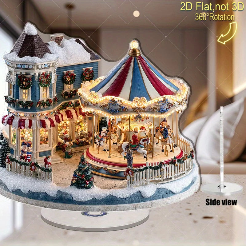 Rotating Christmas Carriage Ornament