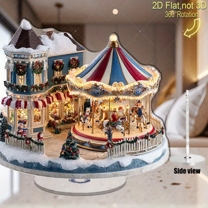Rotating Christmas Carriage Ornament