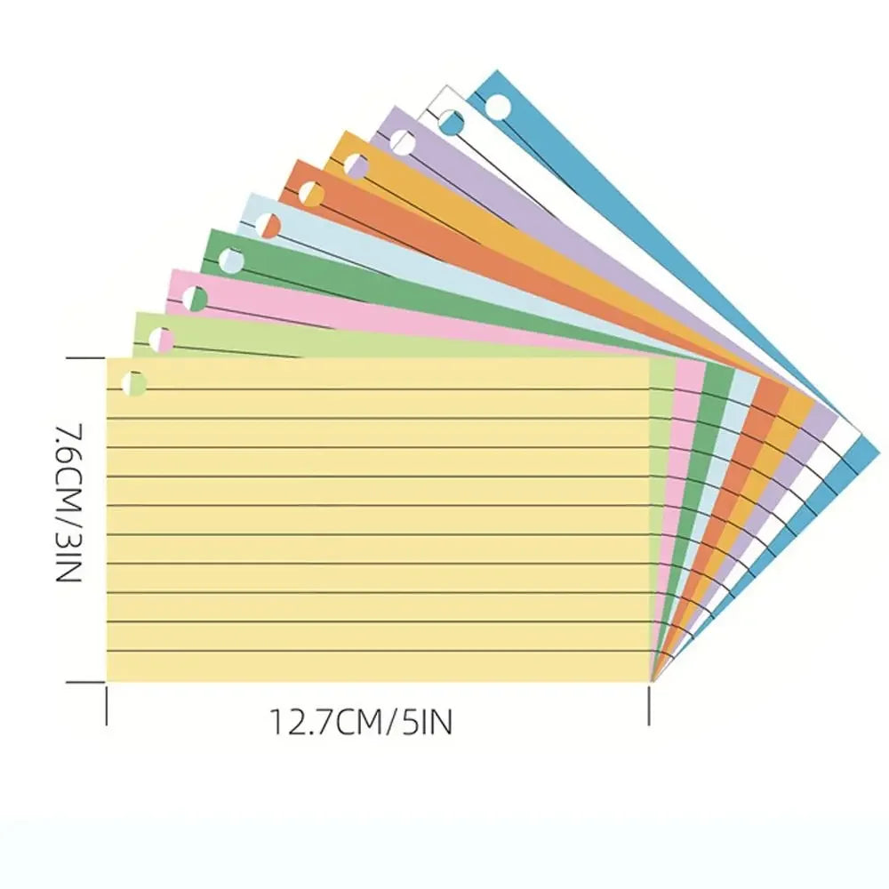 Loose-Leaf Binder Flash Cards Memo Book – 3 × 50 Sheets