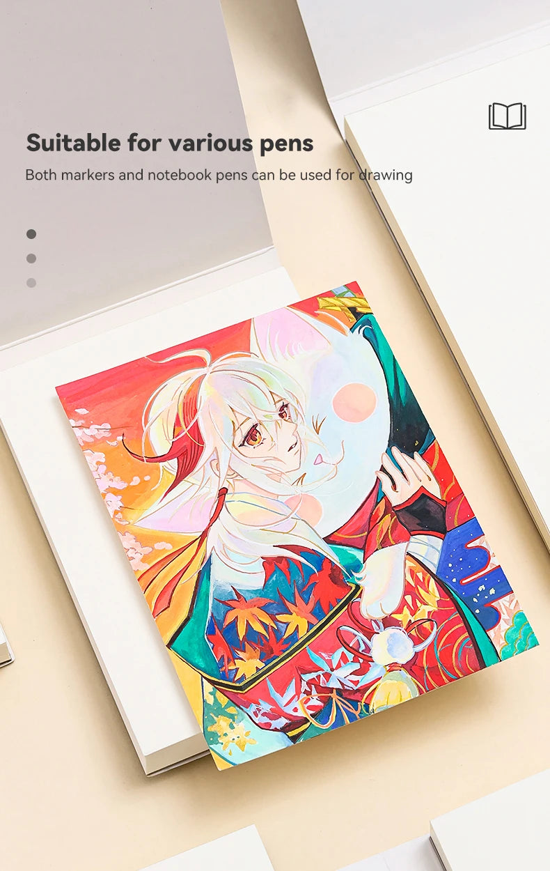 Portable 40-Sheet Mini Sketchbook – 250GSM Thick Paper