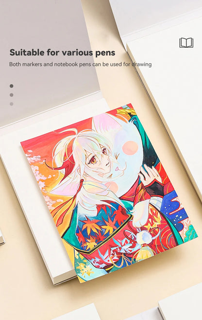 Portable 40-Sheet Mini Sketchbook – 250GSM Thick Paper