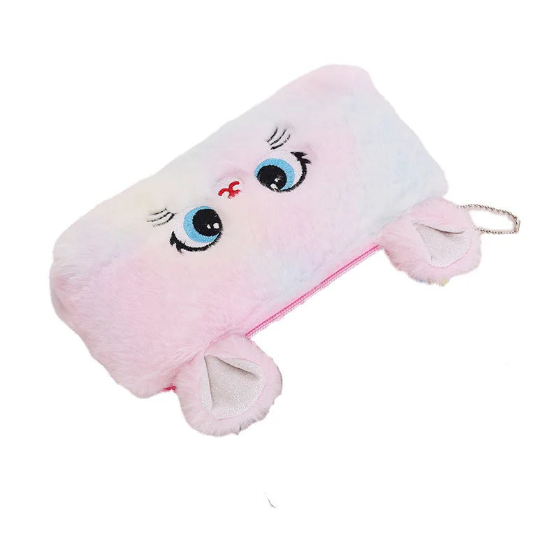 Gradient Kitten Plush Pencil Case